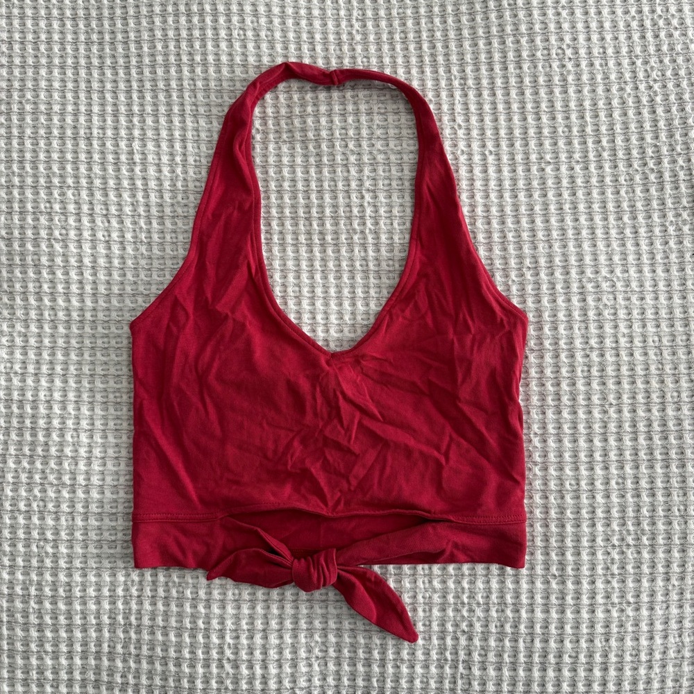 NWT Express One Eleven Halter Tie-Front Crop Top